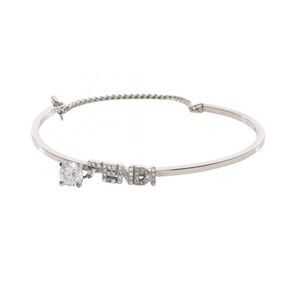 Fendi FENDI Logo Stainless Steel Bracelet